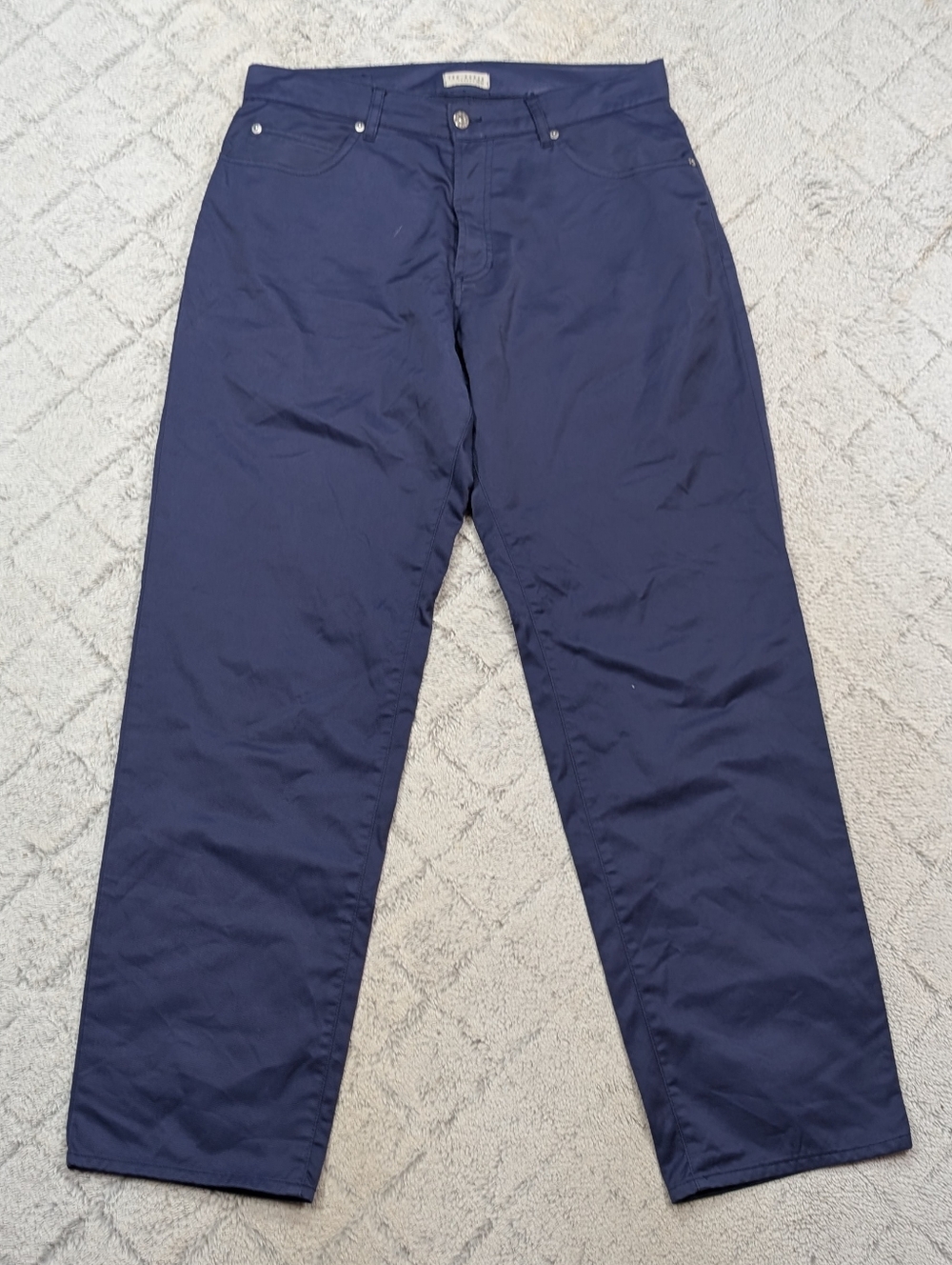 Ted Baker Pants Mens 33x31 Blue Cotton Stretch Twill Waxy Straight Chinos Casual